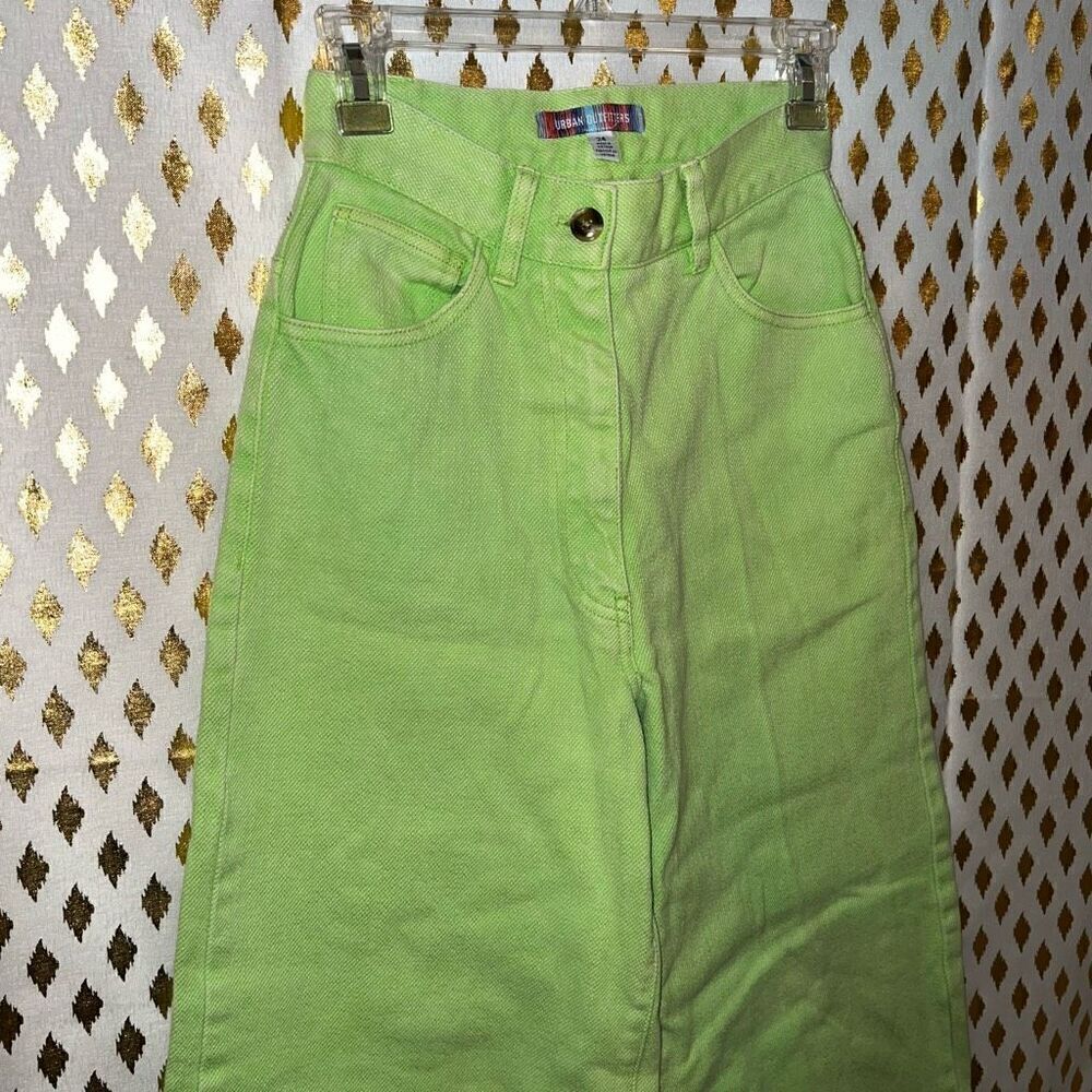 Urban outfitters lime pants wide leg baggy fit jeans size 24 - Picture 4 of 4